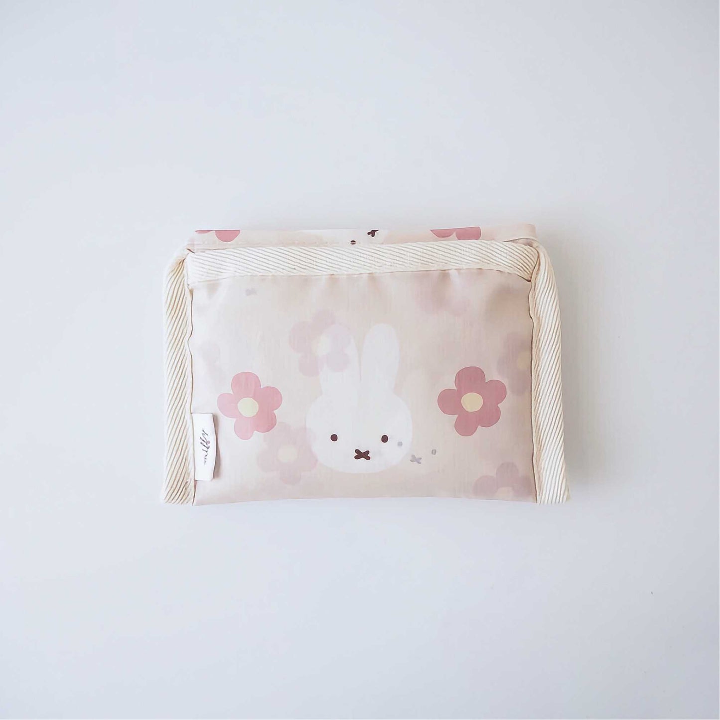 Miffy Face Flower shopping bag small. Pink