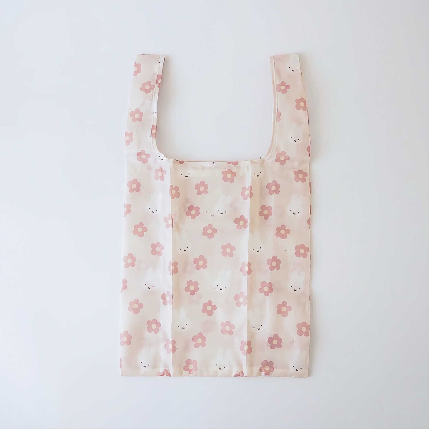 Miffy Face Flower shopping bag small. Pink