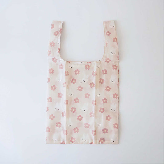 Miffy Face Flower shopping bag small. Pink