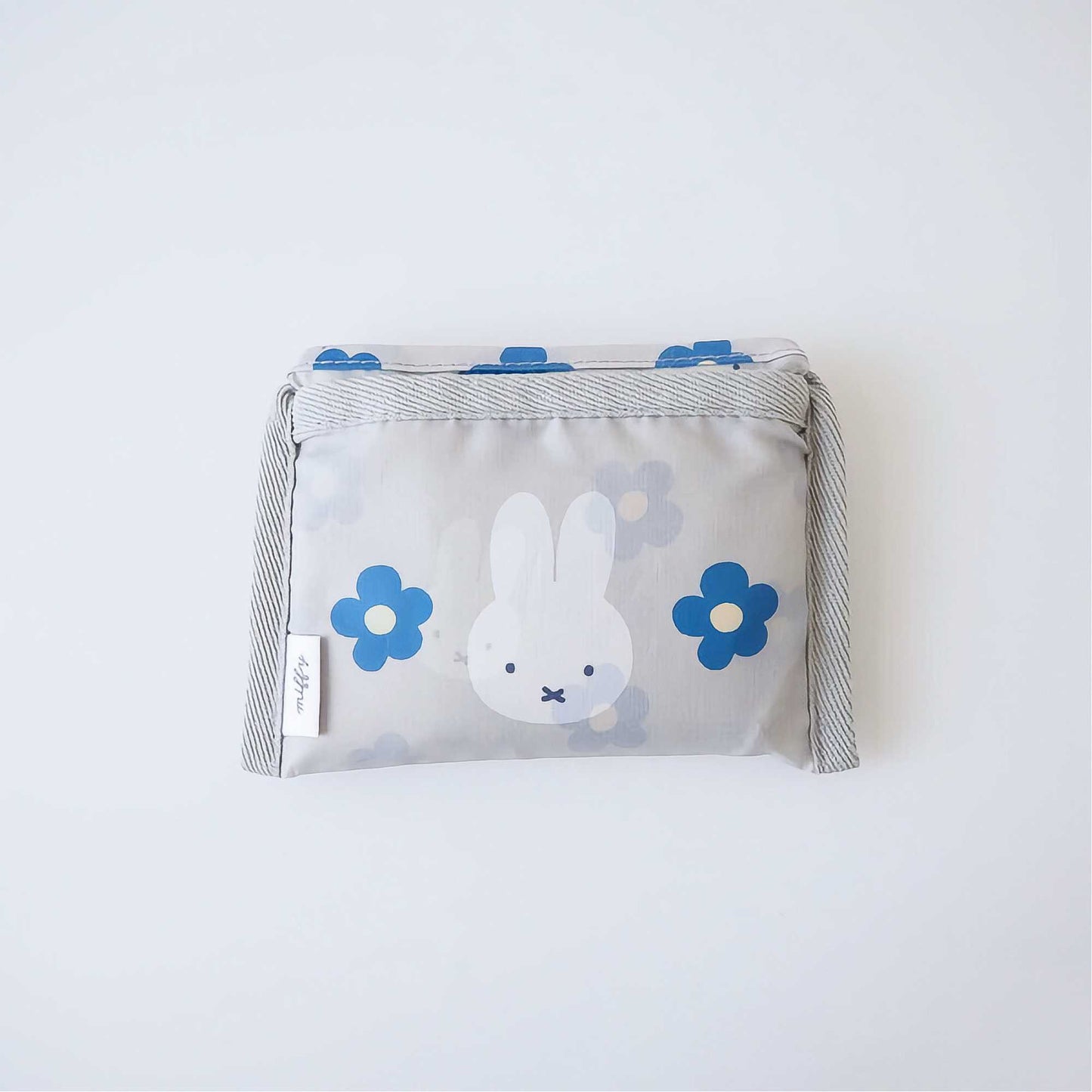 Miffy Face Flower shopping bag small. Blue